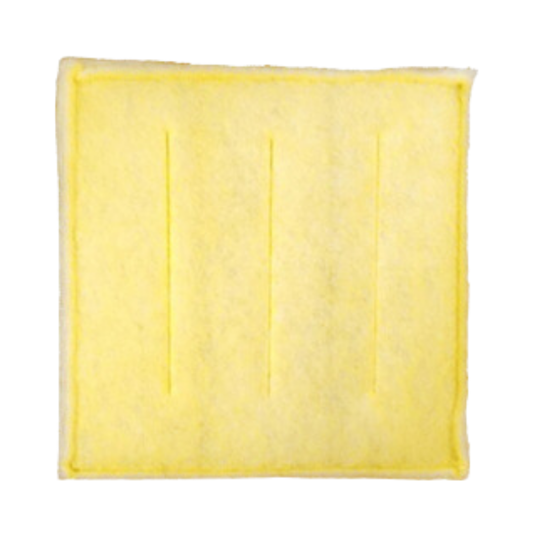 Gold wire supported panel filter media