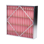 Rigid-Pak Box dilter with metal casing and pink pleats
