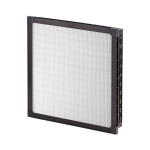 VariCel® 2+ SC Box Filter with white intricate pleats and a black hard casing