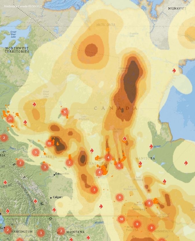 FireSmoke Canada 05/30/2025 Track smoke movement in real time with FireSmoke Canada’s live forecast tool to support timely air quality decisions.