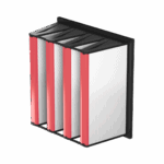 AAF VariCel® VXL RC V-Cell Filter with four white and red v-cell filters and a black hard casing
